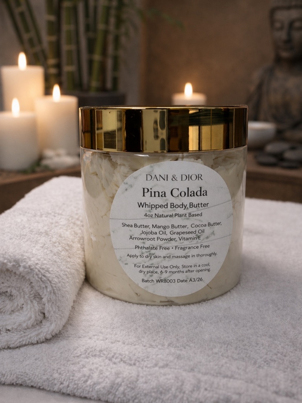 4oz Pina Colada Whipped Body Butter